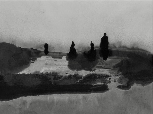narabean:  Marchers (Les Marcheurs), 2013 by Gao Xingjian 
