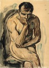 mr-e-gallery:Christian Rohlfs Sitzender Männerakt 1909