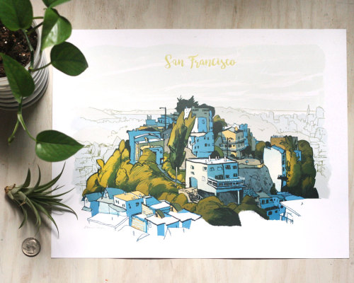 SAN FRANCISCO / personal illustration from a trip I took to CA this summer. I love this city.Prints 