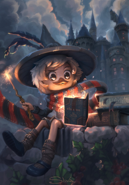 Webby Vanderquack and the Sorcerer’s Book! So this is the result of this awesome illustration 