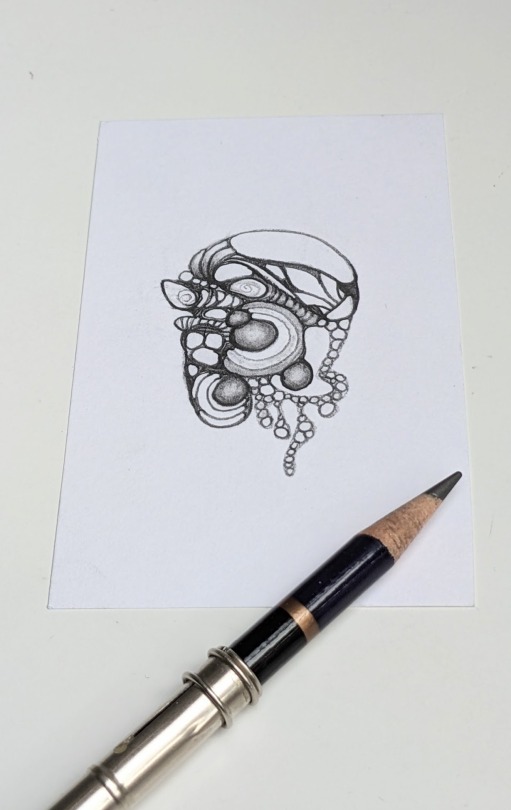 A Small, Abstract Pencil Drawing. I Draw These Last Thing At Night Right Before I Get Into Bed.