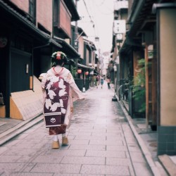 geisha-kai:  Maiko Yukiha going to work by