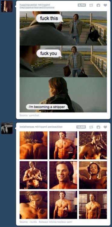 funnysupernaturalmoments: moose Sammy Winchester has hit the life of a stripper. Work it