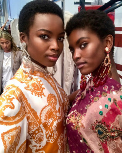 accras:Maria Borges &amp;   Amilna Estevao -   Etro    SS18, Milan Fashion Week 