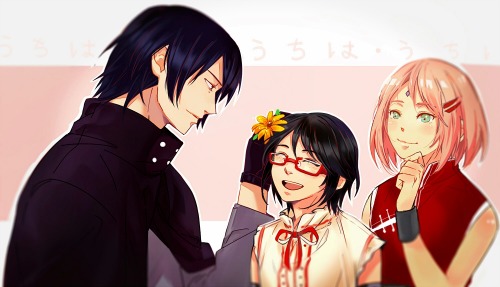 shinageha:  I drew this for the VNese SasuSaku FC to congrats for their 7777 likes