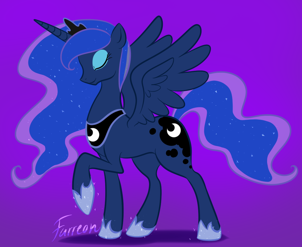 theponyartcollection:  Princess Luna (now with extra sparkles) by ~HopeaHam
