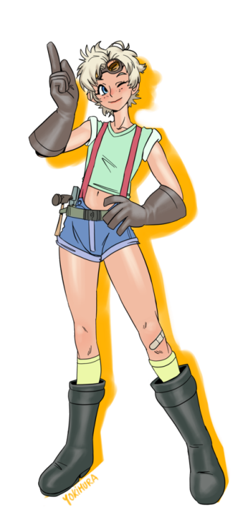 She’s Luz. An OC mechanic/engineer lady. She’s part on  something i’m putting
