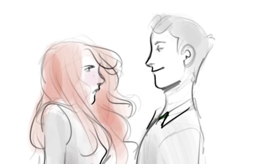 sinsinnatus:in a capital M MOOD so i dug up some old tom/ginny sketches from forever ago ~