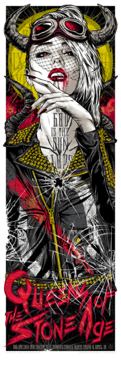 Queens Of The Stone Age &ldquo;Vampyre&rdquo; Silkscreen by Rhys Cooper 2013 Like Clockwork World To