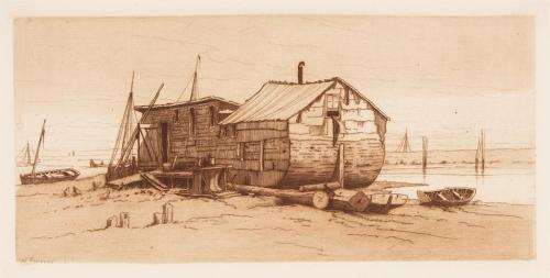 Henry Farrer (American, born England; 1843–1903)A Sea-Side Residence1885Etching on paper The Trout G