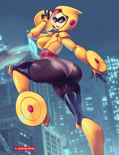 supersatansister:   ElastiGogo! A mix of two Booty babes, Elastigirl and Gogo Tomago. Their names are so compatible! No need for a thicc shake here, it’s already included.