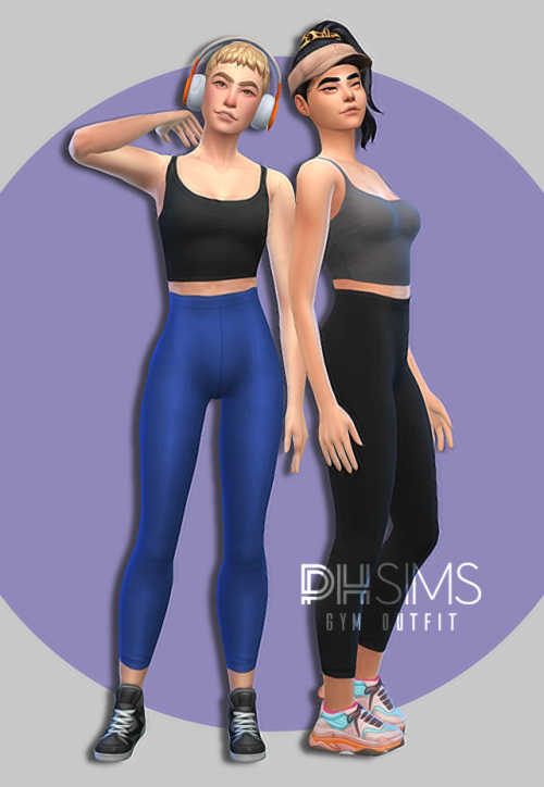 Gym outfit! :D Top and bottom are separated, but are merged in one fileFive swatches in the original