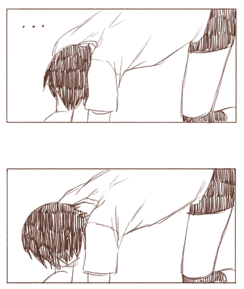 ohmilk: Anonymous asked milkbois: “If you still need ideas maybe a picture with Kageyama and Hinata stretching after practice and Kageyama gets flustered because Hinata is really flexible so he gets dirty thoughts?”