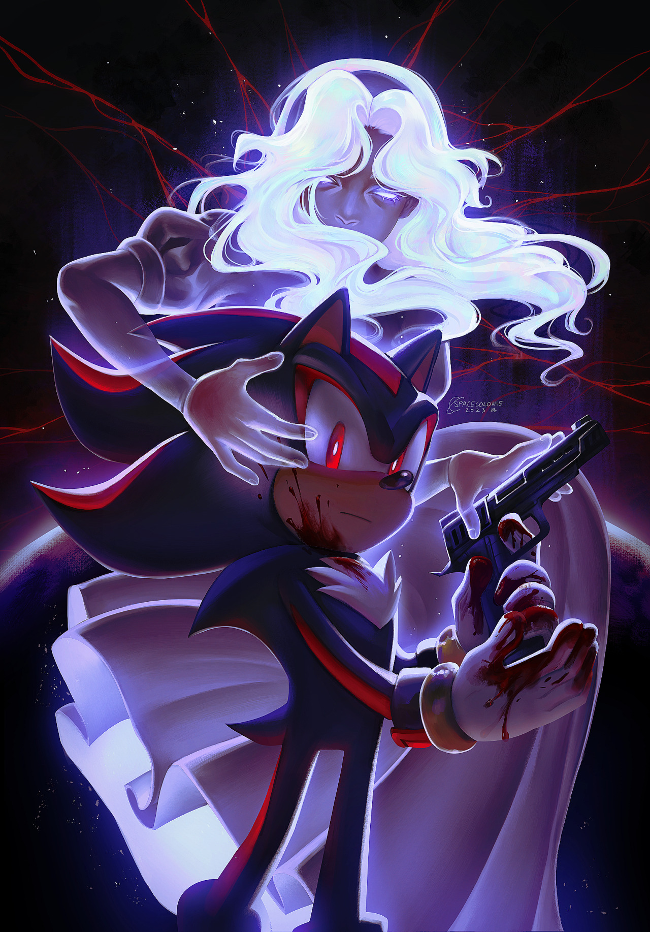 shadow the hedgehog (sonic) drawn by spacecolonie