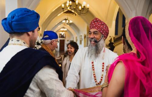 “Our ceremony was instead officiated by @sikhpriest - a multicultural couple themselves, and g