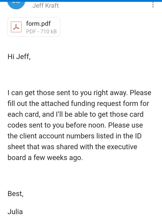 cincosechzehn: hatingongodot:  gokuma:   hatingongodot:  neilnevins:   hatingongodot:   hatingongodot:  Someone’s impersonating the CEO and trying to get me to send him a thousand dollars’ worth of gift cards and I gotta say this is the most exciting