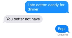 daddybearthings:  sofyrocketmoon:  ddlglifestyleguide:  Good daddies/mommies care about your nutrition.   But I still want cotton candy.  Jajajaja dAddy i Want cotton candy for dinner  Yes we do  Reminds me of a certain someone who I bet wants cotton