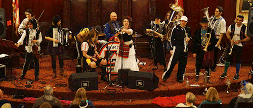 sofiinseattle:  Bucharest Drinking Team at Pythian Temple for Tacoma First Night, Stadium District, 