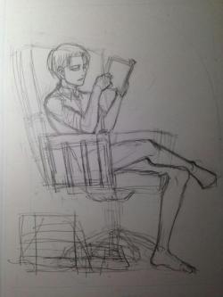  Original Sketch Of Levi&Amp;Rsquo;S August Frau Cover  Posted By Isayama On His