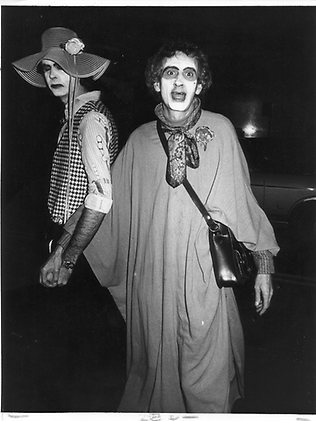 Party goers dress up for the first ever Mardi Gras march in Sydney, 1978. Photography by Ross MacArt