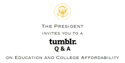 whitehouse:  comaniddy:  Ohmyglob Ohmyglob Ohmyglob Oh my glob!On Tuesday (6/10/14), Tumblr and President Obama will be discussing Education at the White House. And yours truly is invited! I’m going to the White House!!!! Ohmyglob!  This is happening.