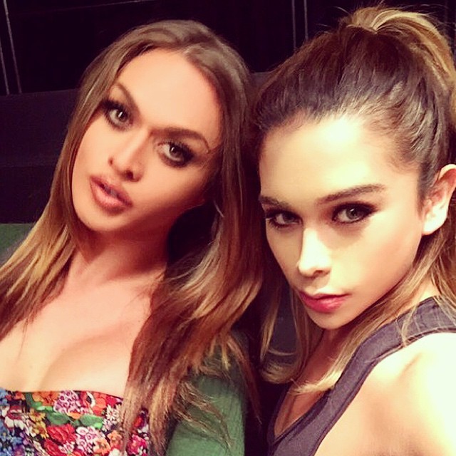 briaen:  Gorgeous @sashacolby and I on the set of #Glee 👑 #primetimefish (at Paramount
