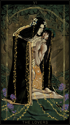 krovav:   The long-awaited Vikrolomen/Vincialem romance card inspired by Klimt’s “The Kiss”(This piece is a birthday gift for Vincialem’s creator Mazokhist so if you like amazing fantasy photography and OCs you should give him a follow in celebration)