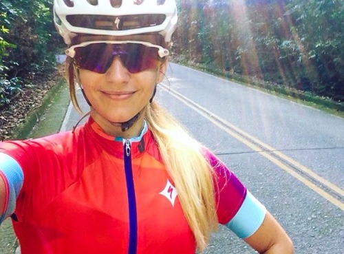 anythinggoessports: Hoping to find this on my ride this morning…….who is this chick anyway? Her name