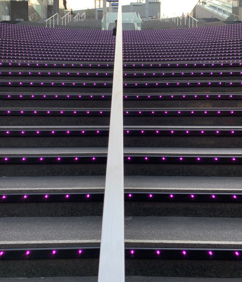 Daikaidan .. [3a / 3] Kyoto Station&rsquo;s Great Staircase, with the LED lighting strips along 