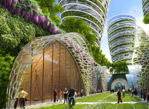 raceletto-romeo:ascalonia:mymodernmet:According to architect Vincent Callebaut, the Paris of 2050 co
