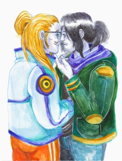 yaycreamymancakes:i only drew this bc i wanted to draw mic w/ sideburns lol+this looks like erasermic university!au no one asked for
