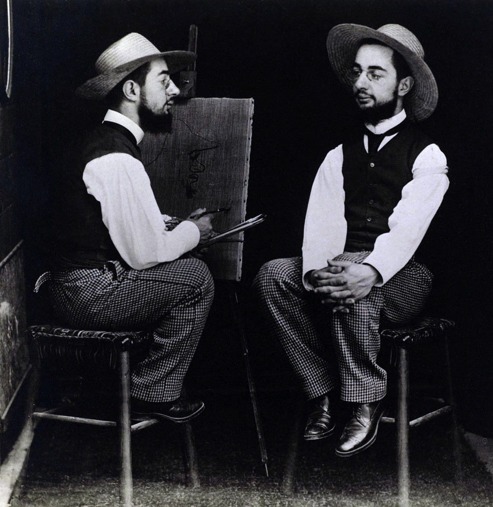 maudelynn:
“ Henri de Toulouse-Lautrec as Artist and Model by Maurice Guibert, c.1890
”