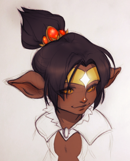 twofoxes:guild wars 2 doodles, max is my big red warrior plant, mae is his little ranger sister, and