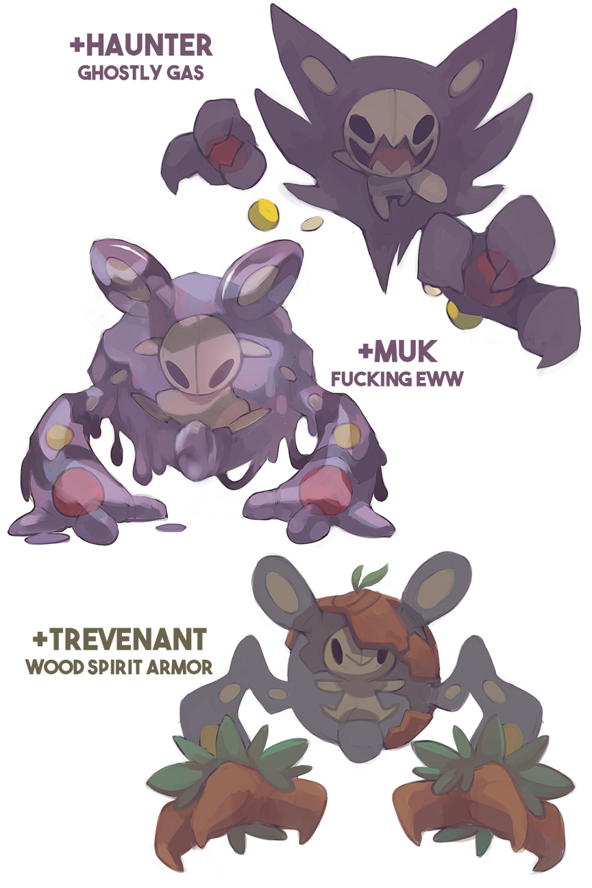 dar-draws:  Pokemon crossbreed variations featuring my favorite mon, REUNICLUS, with