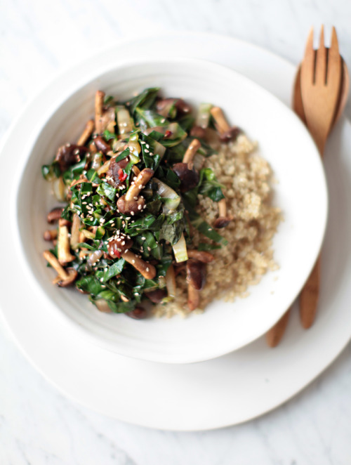 Baby Bok Choy and Shiitake Stir-fry