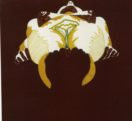 amare-habeo:Evelyne Axell (Belgian, 1935–1972)The green valley, N/DEnamel on plexiglas, 60 x 75 cm