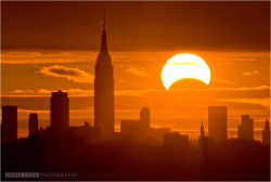 Eclipse Over New York by Chris Cook #nyc
