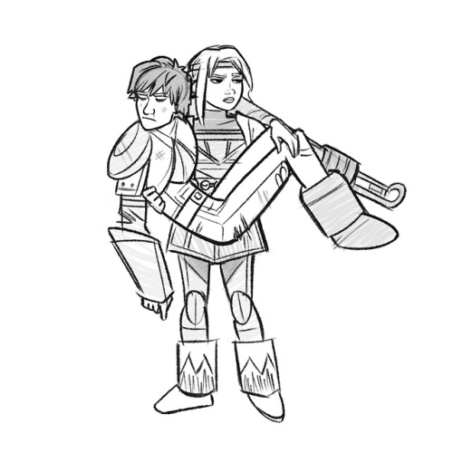 satmolly:When you’re a big, strong viking lass &amp; you carry your boyfriend to safety Ha
