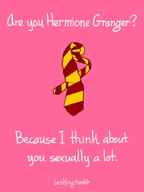 nudityandnerdery:benkling:Here. Here. Here are some rejected Harry Potter Valentines I made today.Th