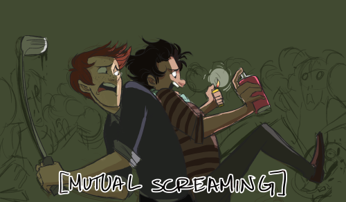 invisibleinnocence:They’re not as seasoned zombie fighters as these two, but that’s okay. They can r
