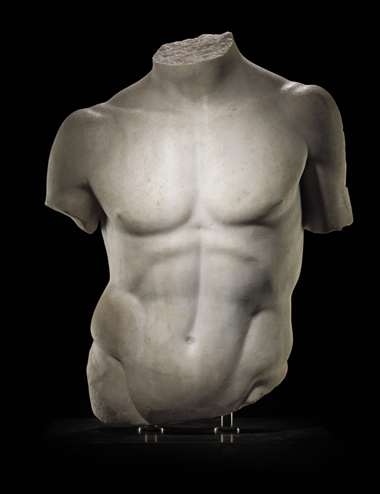 art4gays: marmarinos: Ancient Roman marble torso, perhaps a copy of Polykleitos’s