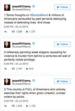 salon:  Read Jesse Williams’ epic Twitter essay on police racism