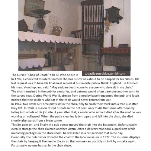 Today I learned about The cursed “Chair of Death”
