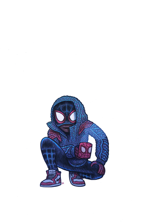 superheroesincolor:Milrd Morales, Arachknit  by Dan Hipp  Get the comics here[SuperheroesInColor fac