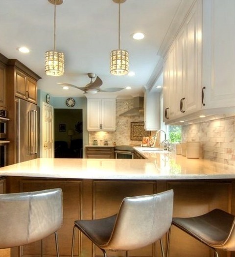 New York Dining Room Kitchen DiningKitchen/dining Room Combo - Mid-sized Transitional Light Wood Floor