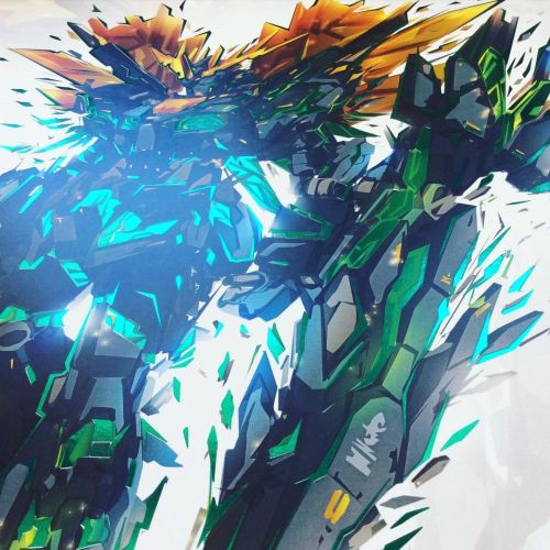 Newtype Banshee. #banshee #unicorngundam #green #newtype #chasingartwork #bansheegundam  www