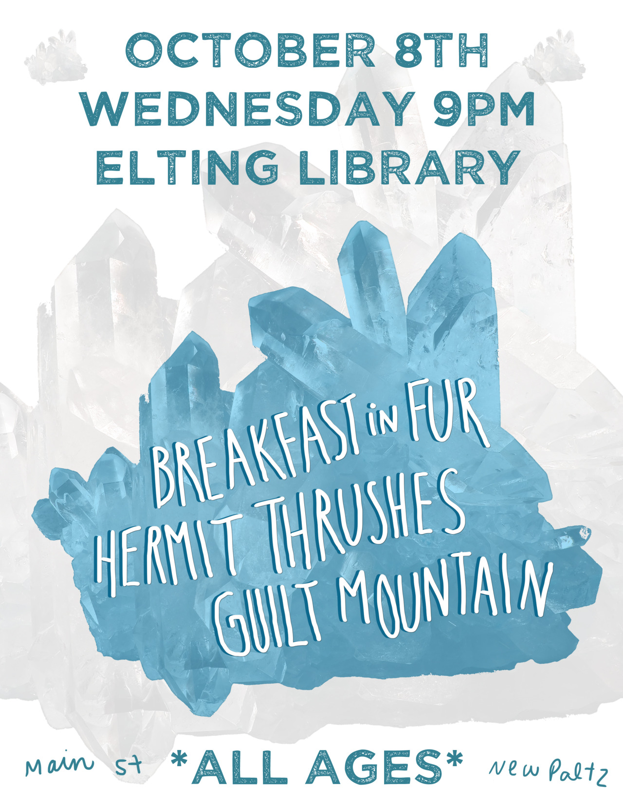 Wednesday - Breakfast in Fur / Guilt Mountain / Hermit Thrushes ! 9PM Main Street New Paltz, NY. RSVP