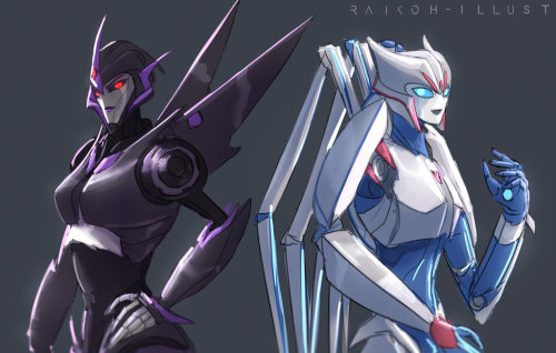 newvagabond:Shattered Glass Arcee and Airachnid by Raikoh-illustWow, this is my first time seeing th