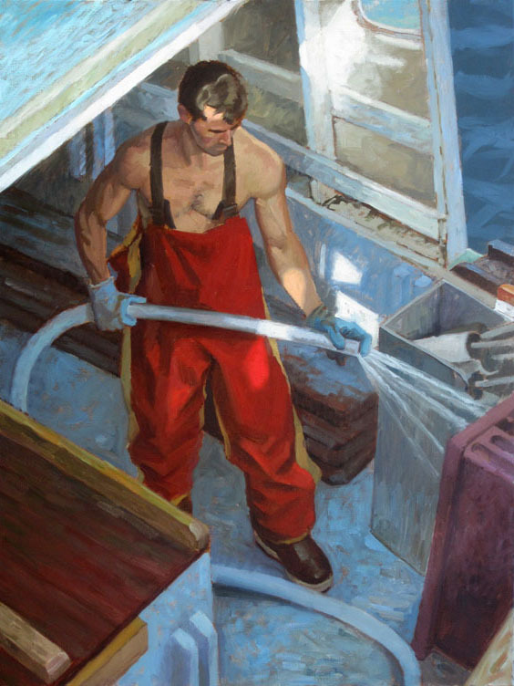 Paul Schulenburg: Cleanup Detail, oil, 40 x 30.