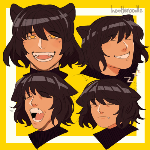 rwby au where everything is the same except that blake has really cute fangs